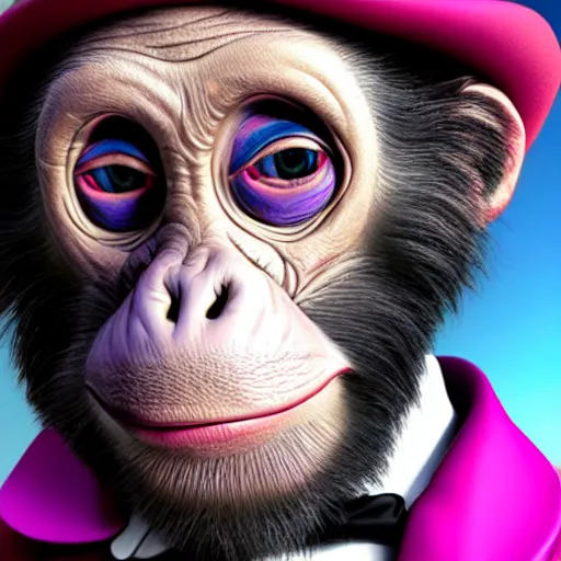 Image similar to UHD photorealistic Bored Ape Willy Wonka