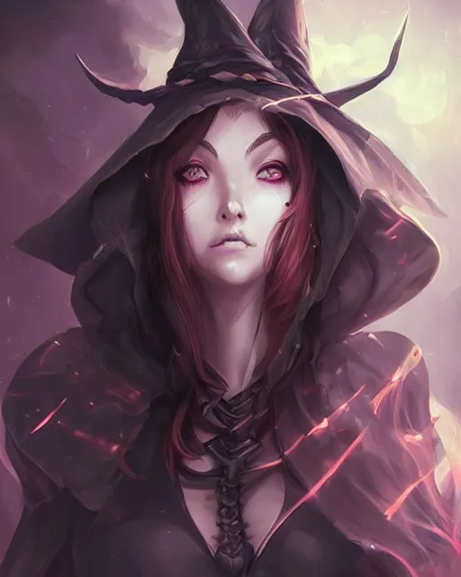 Image similar to beautiful portrait of a Witch who looks like Albedo, Overlord anime character design by Ross Tran, artgerm detailed, soft lighting