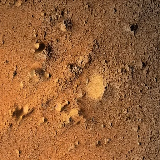 Image similar to photo of the mars surface made of gold dust, credit NASA JPL