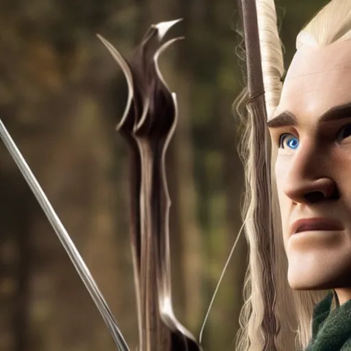 Image similar to movie still of legolas in a pixar movie