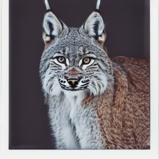 Image similar to polaroid of a lynx