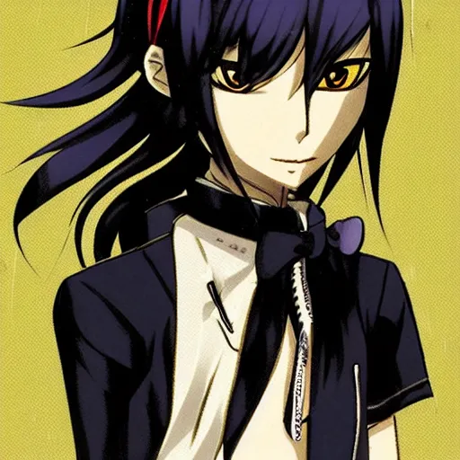 Prompt: portrait of mukuro ikusaba from danganronpa, highly detailed, clean lines, colored, stunning anime studio quality, drawn by atsushi ohkubo,