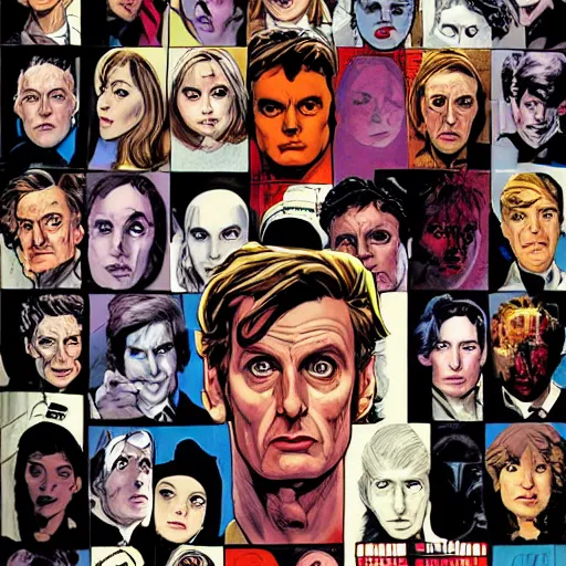 Image similar to a portrait of Doctor Who, by MARVEL comics and Sandra Chevrier