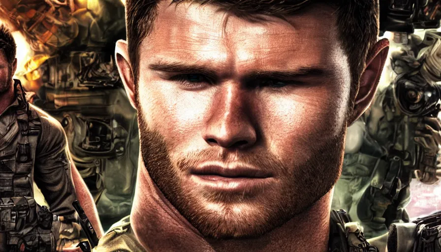 Prompt: Scott Eastwood is Chris Redfield, hyperdetailed, artstation, cgsociety, 8k