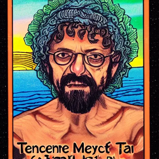 Image similar to Terence McKenna tarot card