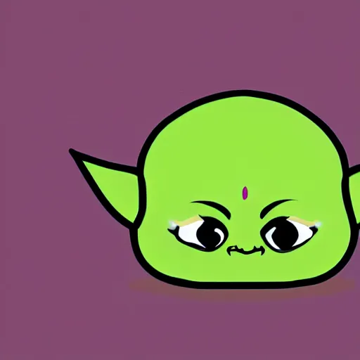 Prompt: kawaii yoda icon, trending on logopond