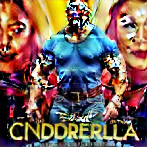 Image similar to movie poster of dwayne johnson as cinderella