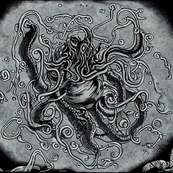 Image similar to cthulhu, yog-sothoth, soggoth, azathoth, real life experience, photo capure by the camera of lovecraft