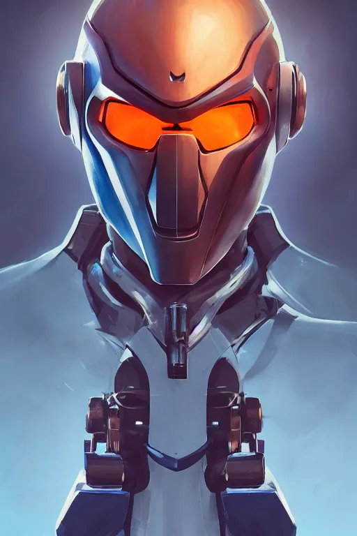 Image similar to epic mask helmet robot ninja portrait stylized as fornite style game design fanart by concept artist gervasio canda, behance hd by jesper ejsing, by rhads, makoto shinkai and lois van baarle, ilya kuvshinov, rossdraws global illumination radiating a glowing aura global illumination ray tracing hdr render in unreal engine 5