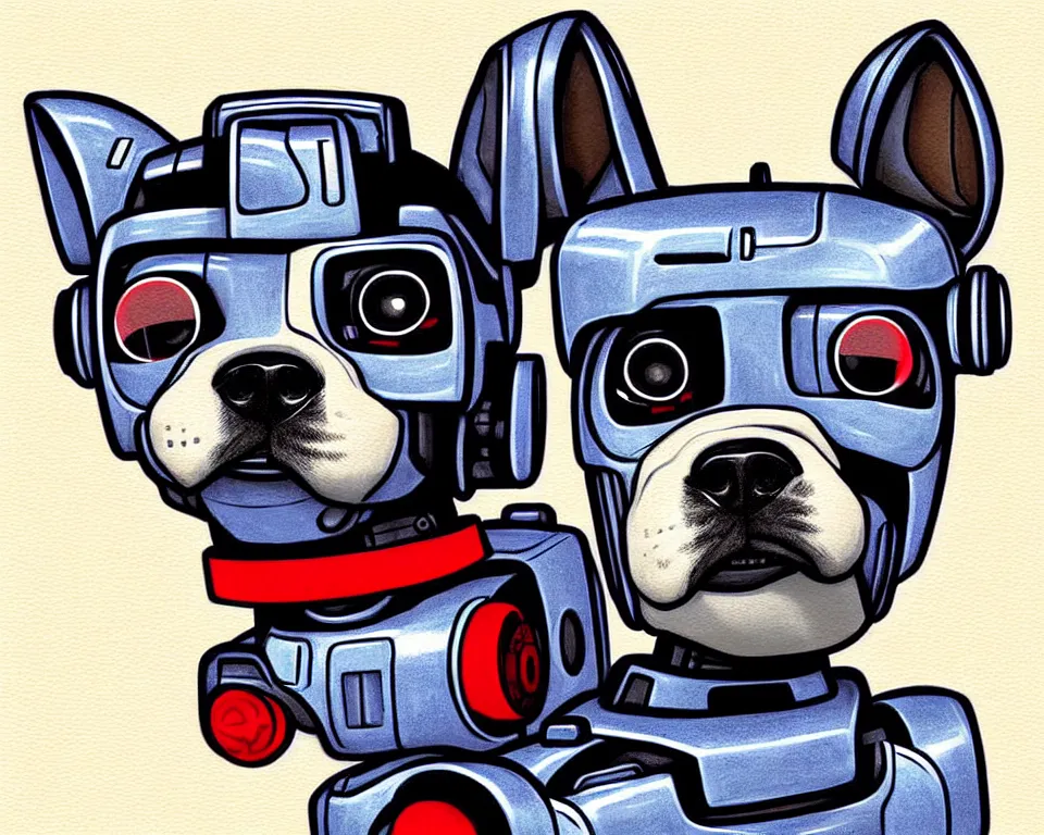 Image similar to a ( ( ( ( ( ( ( cute robot puppy cyborg ) ) ) ) ) ) ) illustration by greg rutowski!!!!!!!!!!!!!!!