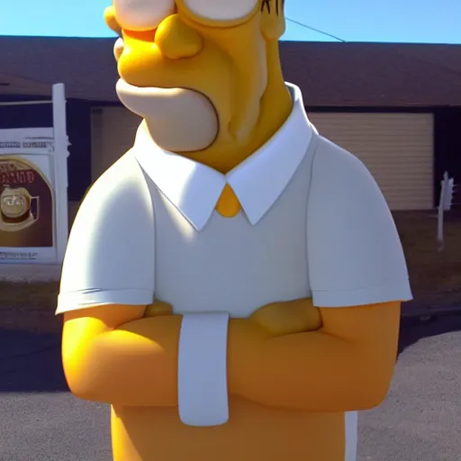 Image similar to i saw this guy the other day he looked exactly like Homer Simpson. here's the pictures