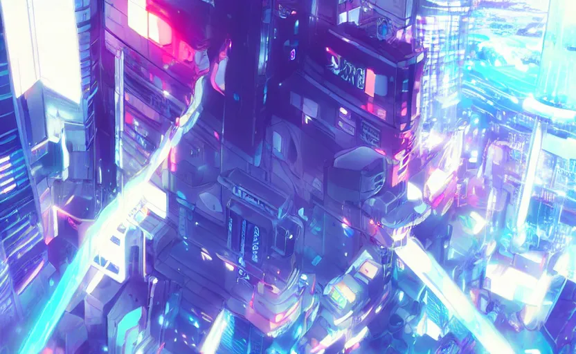 Image similar to anime city lineart, flat color, synthwave, tokyo futuristic and clean, hyper realistic, straight lines 8k hdr pixiv dslr photo by Makoto Shinkai ilya kuvshinov and Wojtek Fus, digital art, concept art,