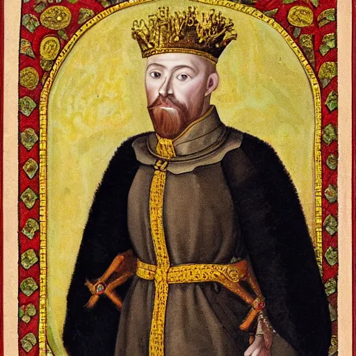 Prompt: king henry ii style portrait of stefan molyneux