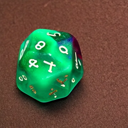 Prompt: d 2 0 dice with nebula inside, realistic photography, high detailed