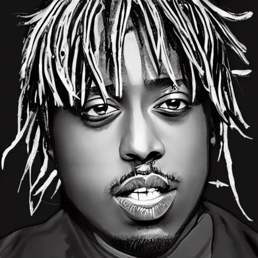 Image similar to juice wrld holding up a knife digital art 4 k the detailed super realistic