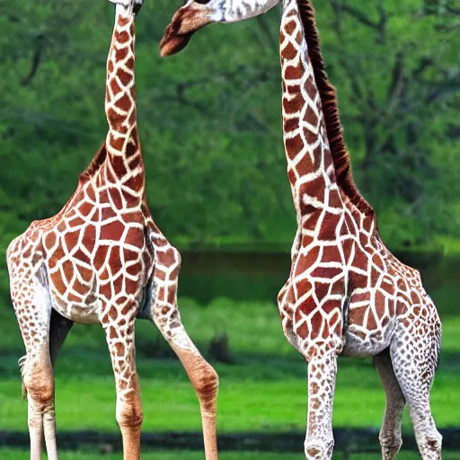 giraffes making hearts