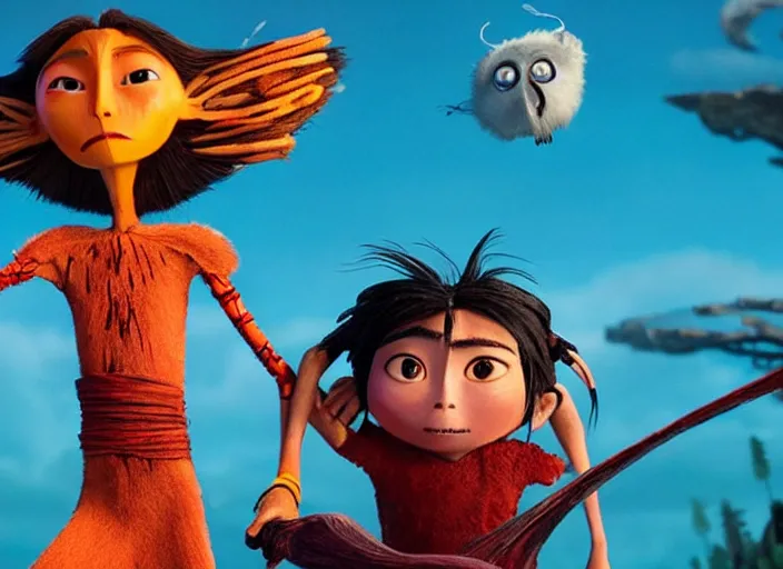 Image similar to A very high resolution image from a new movie, stop motion, Animated film Kubo, Kubo and the Two Strings, directed by wes anderson