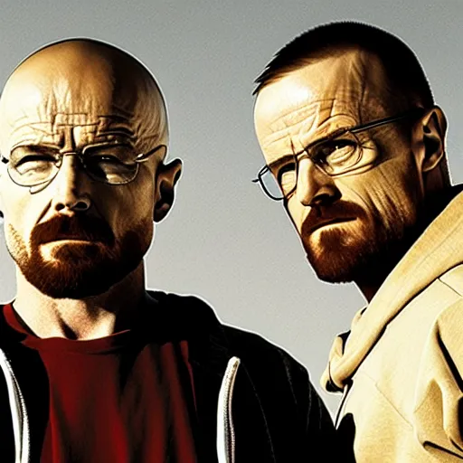 Image similar to walter white and jesse pinkman muckbang