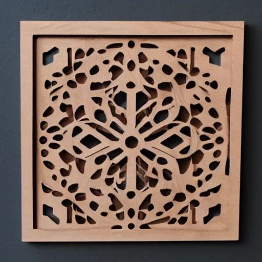 Image similar to layered lasercut wood