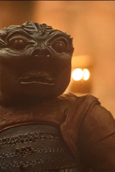 Image similar to very very intricate photorealistic photo of a goomba in an episode of game of thrones, photo is in focus with detailed atmospheric lighting, award - winning details