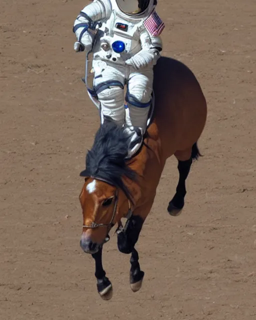 Image similar to astronaut riding horse