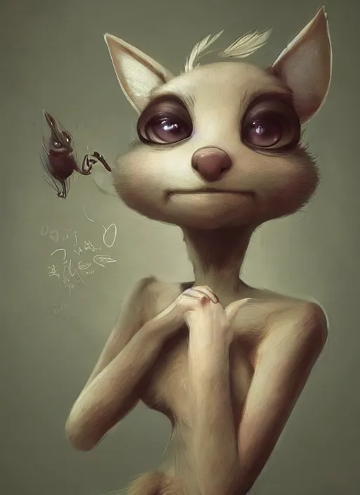 Image similar to a beautiful portrait of a cute anthropomorphic humanoid fursona. big eyes. character design by cory loftis fenghua zhong ryohei hase isma