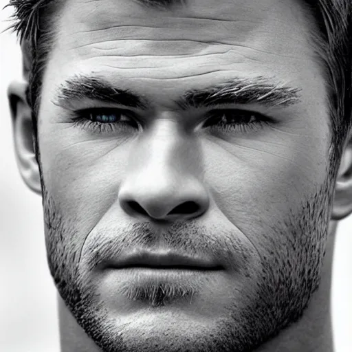 Image similar to Chris Hemsworth closeup intricate elegant highly detailed photorealistic