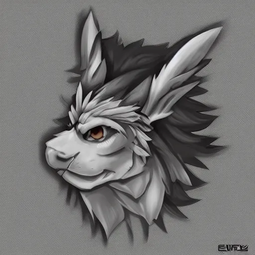 Prompt: silver dragon headshot profile picture, cute ears, male, commission on furaffinity