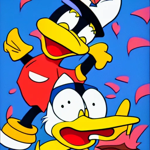 Image similar to donald duck animated by ralph bakshi