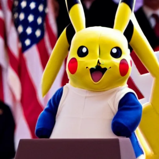 Image similar to Pikachu is elected president of the United States, photograph via White House photographer