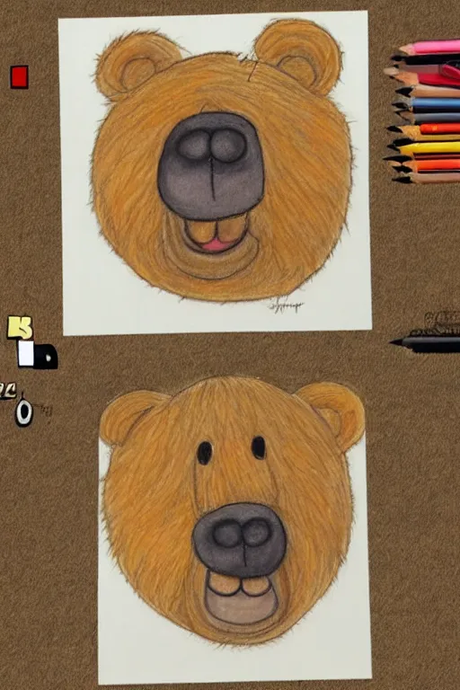 Image similar to how to draw fozzy bear by hogarth