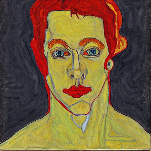 Prompt: Portrait of Iggy Pop by Egon Schiele, expressionism