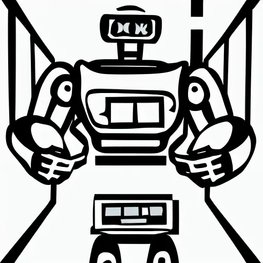 Image similar to malfunctioning robot vector icon, clipart, adobe illustrator