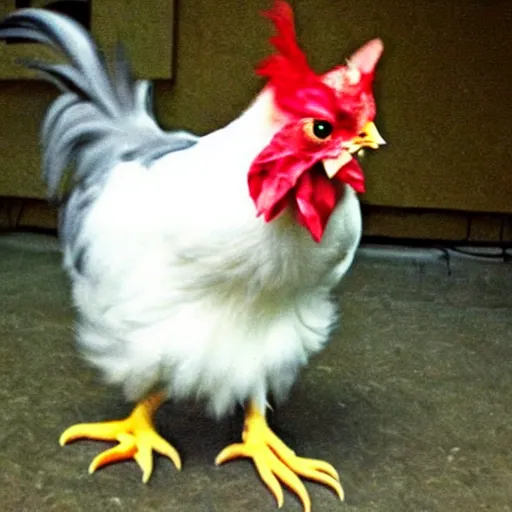 Image similar to a chicken - cat - hybrid, animal photography