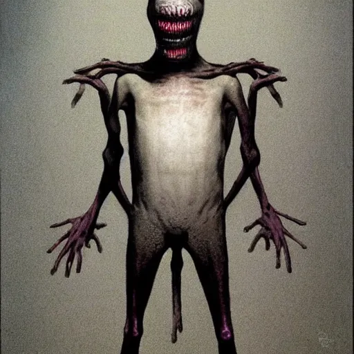 Prompt: the spooky horrific tall man with no face, from the closet, moonlight, bedroom, horror, mystery, spooky, paranormal monster, photorealism, dramatic lighting, by wayne barlowe