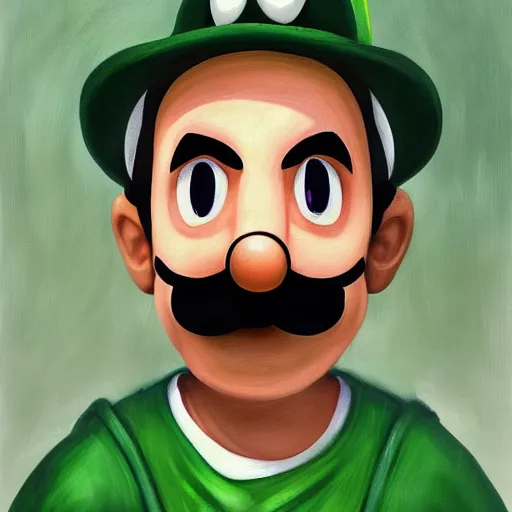 Image similar to luigi painted by wangjie li