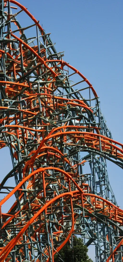 Image similar to a very unsafe rollercoaster