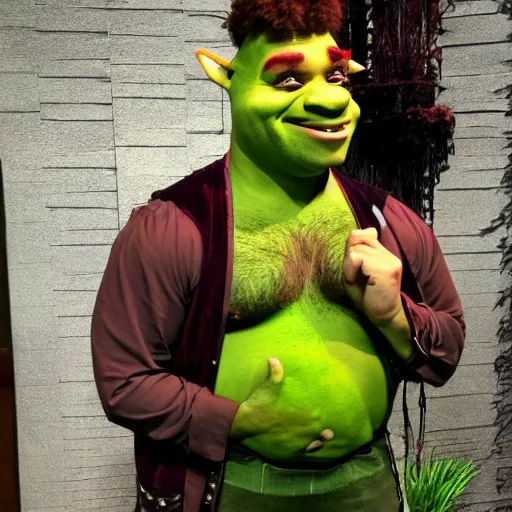 Image similar to dawyne johnson as shrek