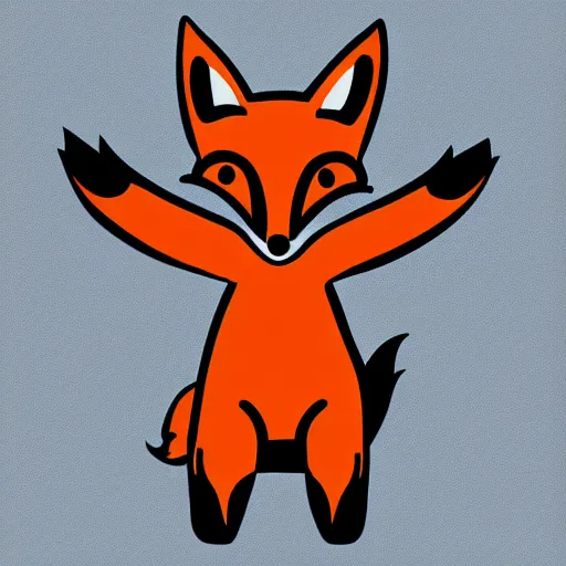 Prompt: A fox wearing a t-shirt and jeans, digital art