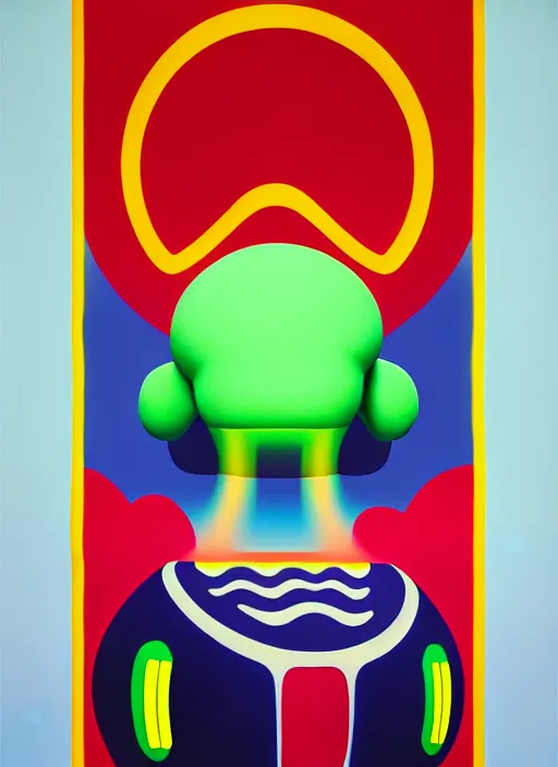 Image similar to pottery by shusei nagaoka, kaws, david rudnick, airbrush on canvas, pastell colours, cell shaded!!!, 8 k