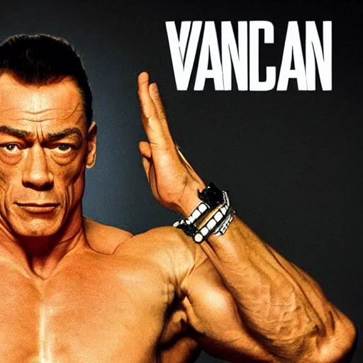 Prompt: jean Claude van Damme's album art