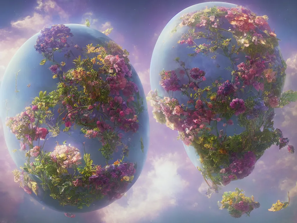 Prompt: The universe is a spheroid region 705 meters in diameter, 3d render, Sunlight Study, by Rachel Ruysch and ((((Lisa Frank)))), Art Nouveau, 8k, extreme detail, sharp focus, octane render