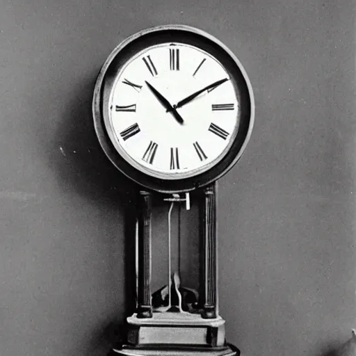 Prompt: vintage photo of a clock