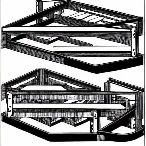 “Ikea bunk bed assembly instructions drawn by mc Stable Diffusion OpenArt