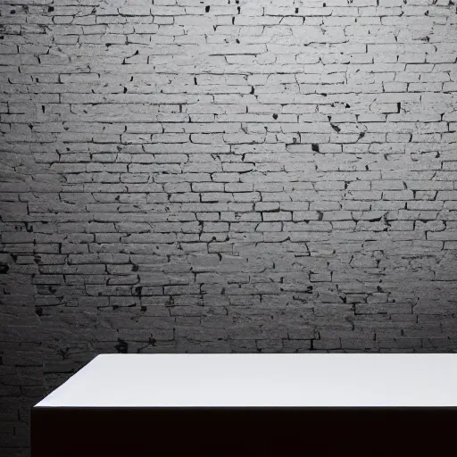 Prompt: an ultra high definition professional studio photograph, 5 0 mm f 1. 4 iso 1 0 0. the photo is set in a plain empty white studio room with a plain white plinth centrally located. the photo depicts a brick on the plinth in the centre of the photograph. three point light.