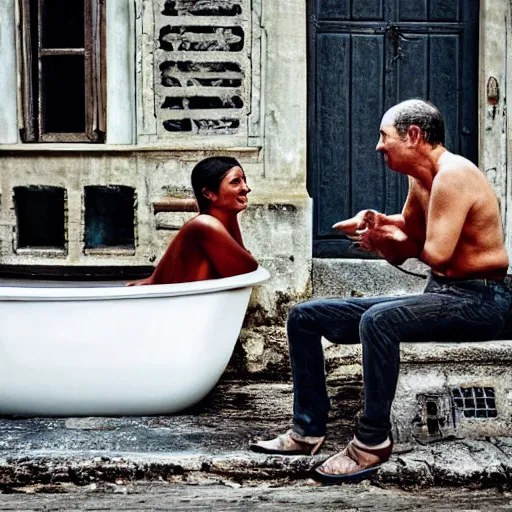 Prompt: a photo of two baths chatting togheter in secret, national geographic