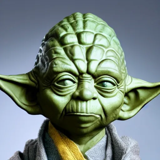 Image similar to a fusion between yoda and giulio andreotti