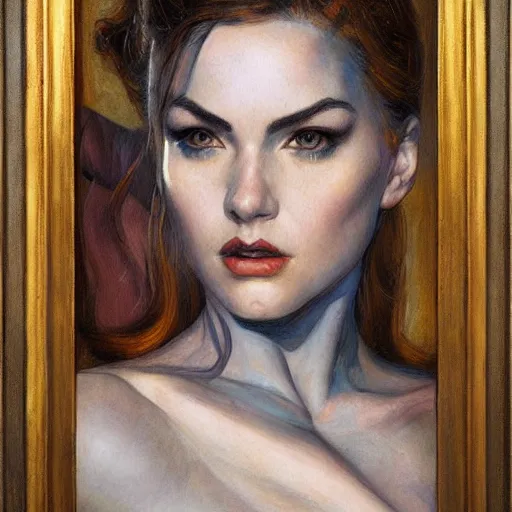 Image similar to a painting in the style of donato giancola, and in the style of charlie bowater, and in the style of marguerite zorach. symmetry, smooth, sharp focus, semi - realism.