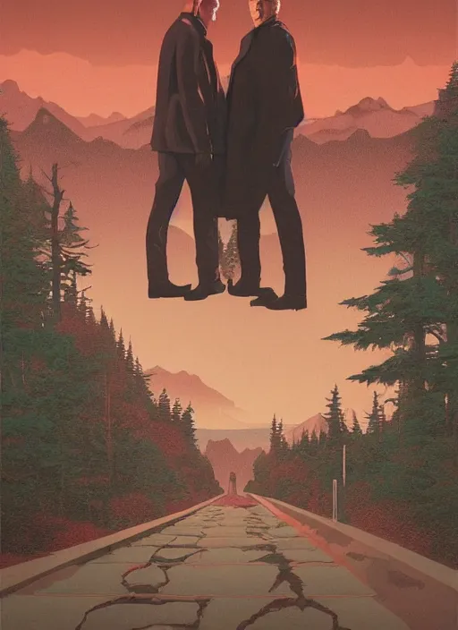 Prompt: Twin Peaks poster artwork by Michael Whelan and Tomer Hanuka, Rendering of whodunnit murder from Twin Peaks, full of details, by Makoto Shinkai and thomas kinkade, Matte painting, trending on artstation and unreal engine