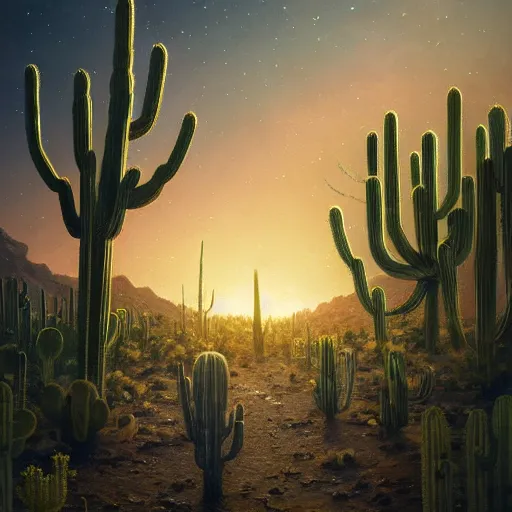 Prompt: vine plants 🌵 desert, trending on artstation, dark, star, by greg rutkowski, by wlop, by artgerm, beautiful, 4 k, hd, oil painting, sharp focus, highly detailed